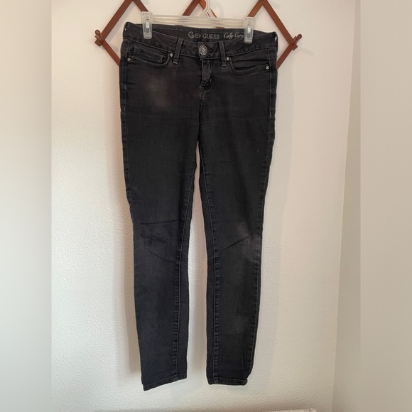Guess by Cally Curvy Super Skinny Charcoal Jeans Size 28 - Picture 2 of 8